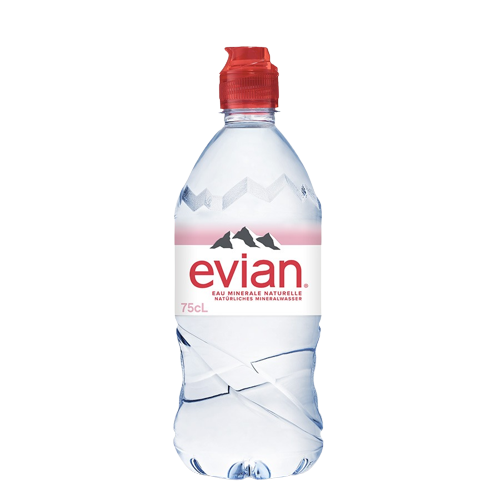 Evian Sportscap, 6 x 75cl PET