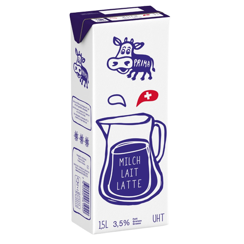 Milch UHT 3.5% Fett, 8 x 1.5 Liter